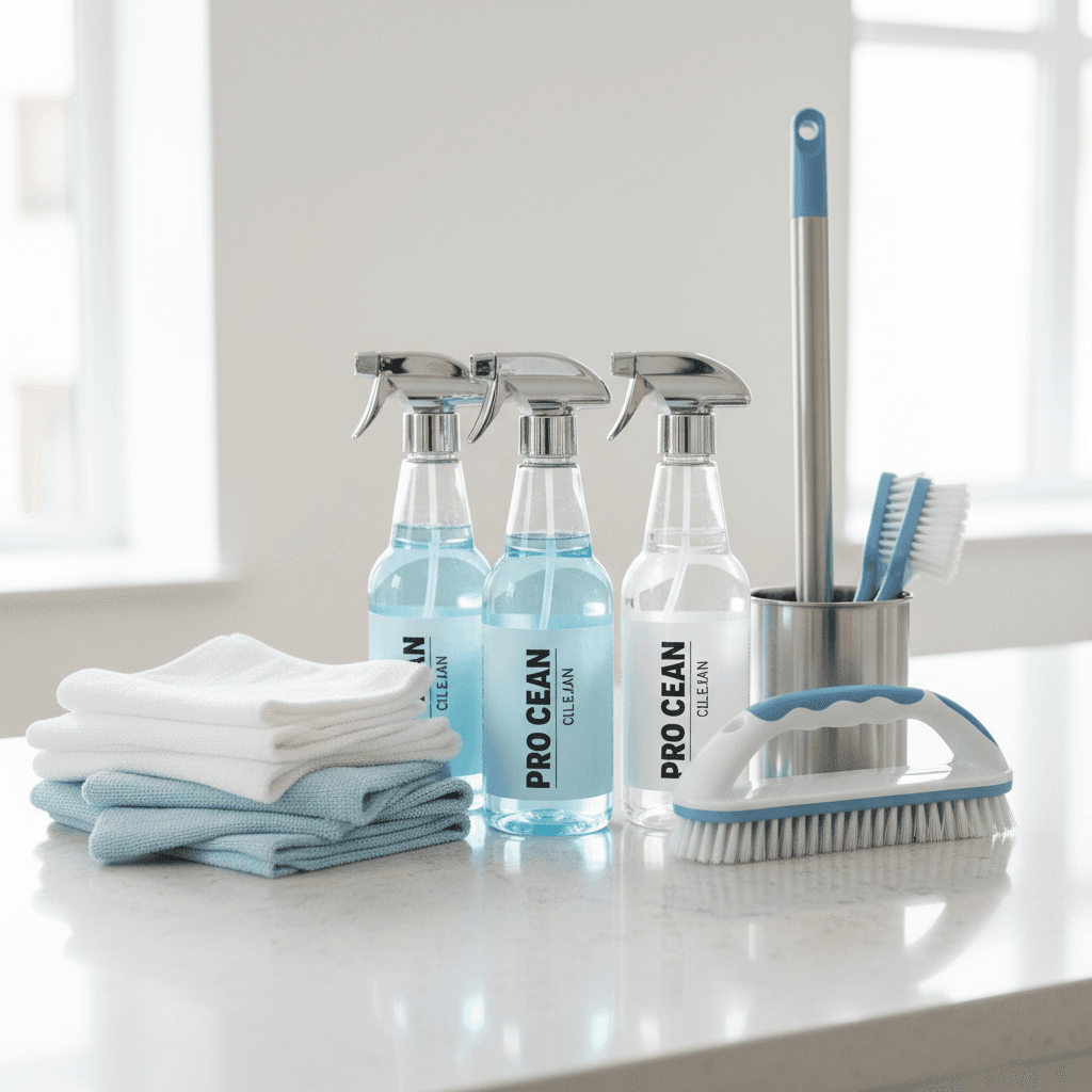 Professional cleaning supplies and equipment